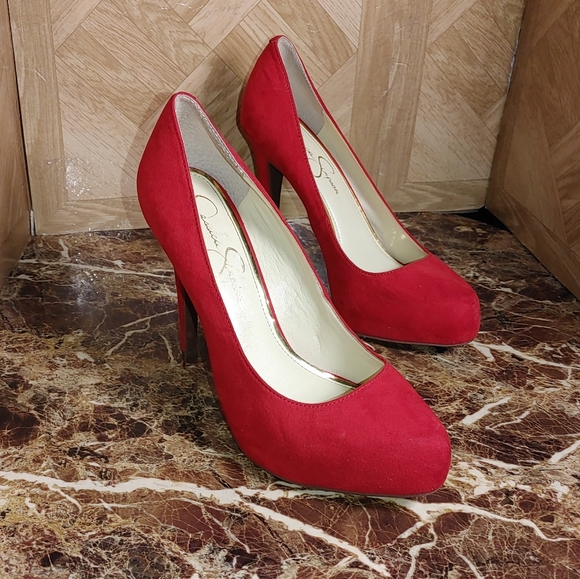 Jessica Simpson Shoes - Jessica Simpson red women's heel pump shoe size 8.5m